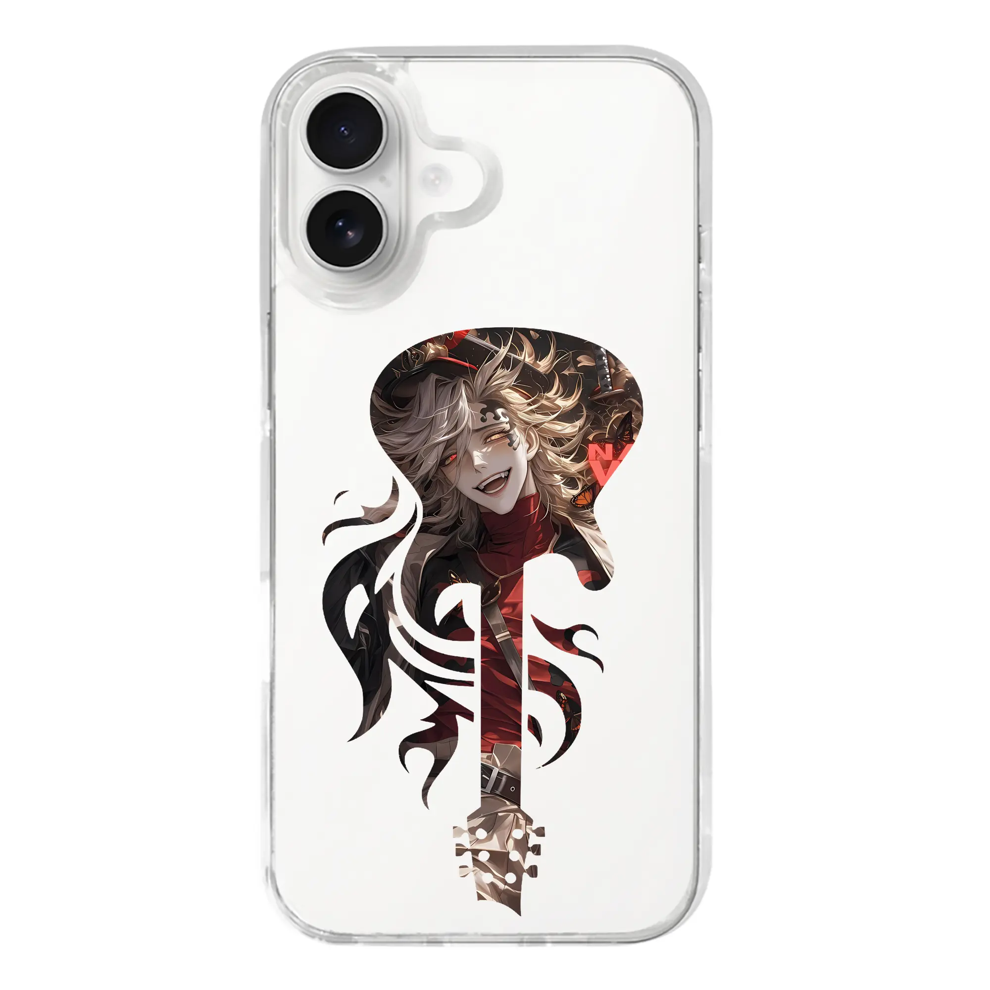 鬼滅の刃 グッズ,童磨 - iPhone 17シリーズ 透明スマホケース – 薄型・耐衝撃・精密フィット保護カバー